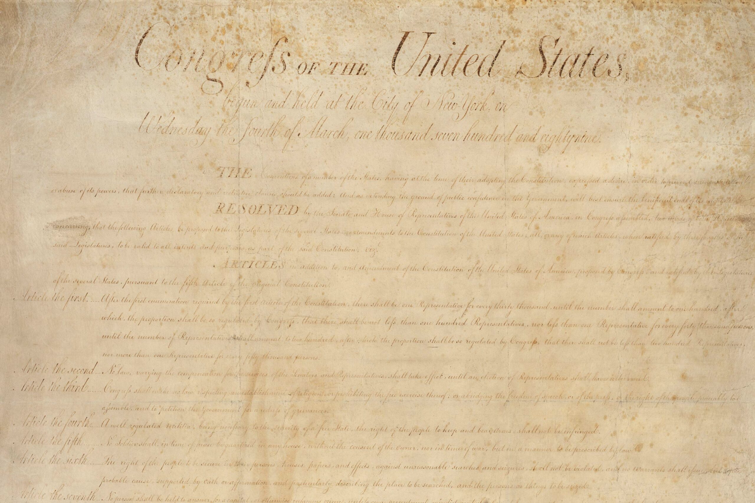 Which Founding Document Directly Influenced The American Bill Of Rights 1791