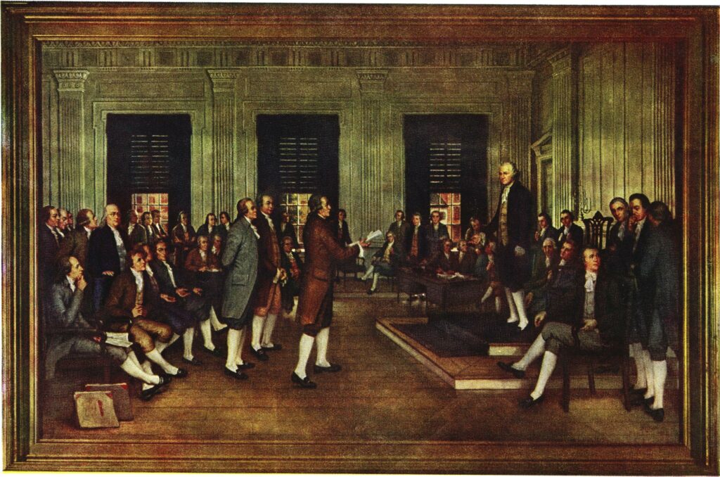 The Adoption of the U.S. Constitution in Congress at Independence Hall, Philadelphia, Sept. 17, 1787 by John H. Froehlich